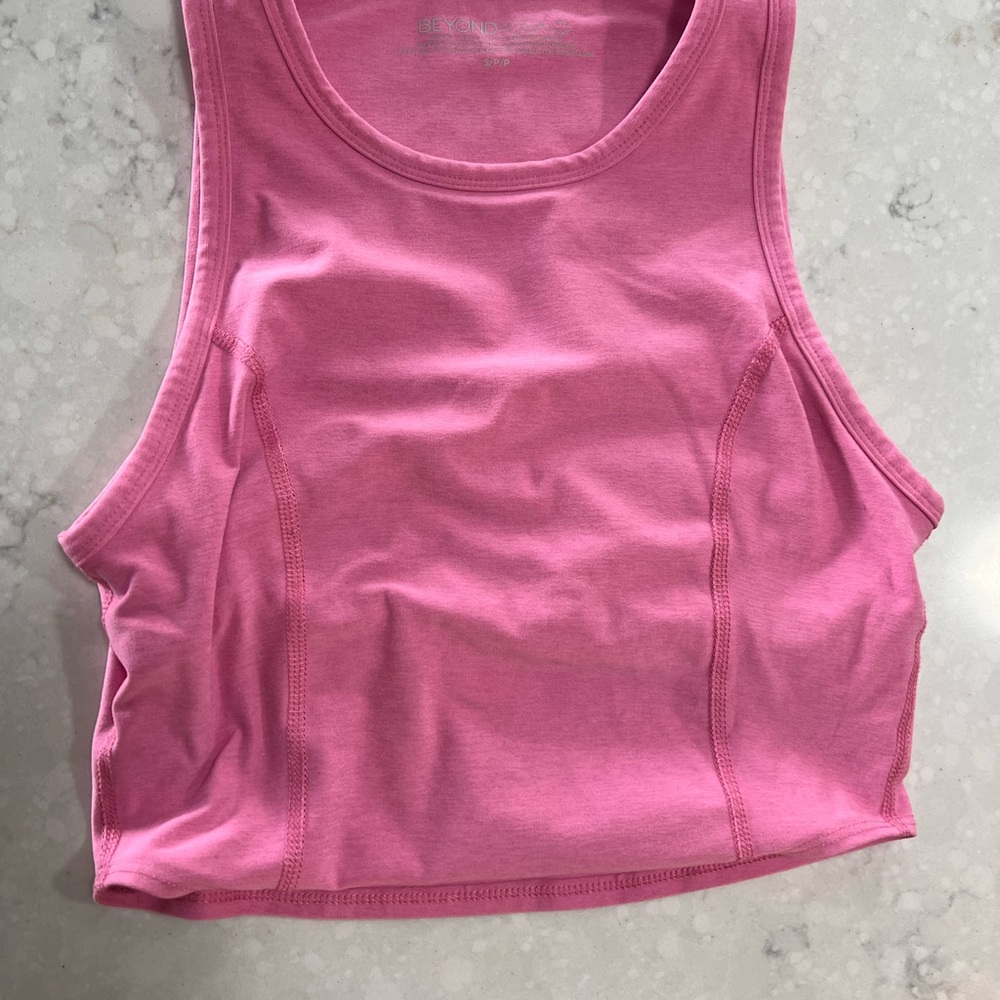 Beyond Yoga pink sport top with support